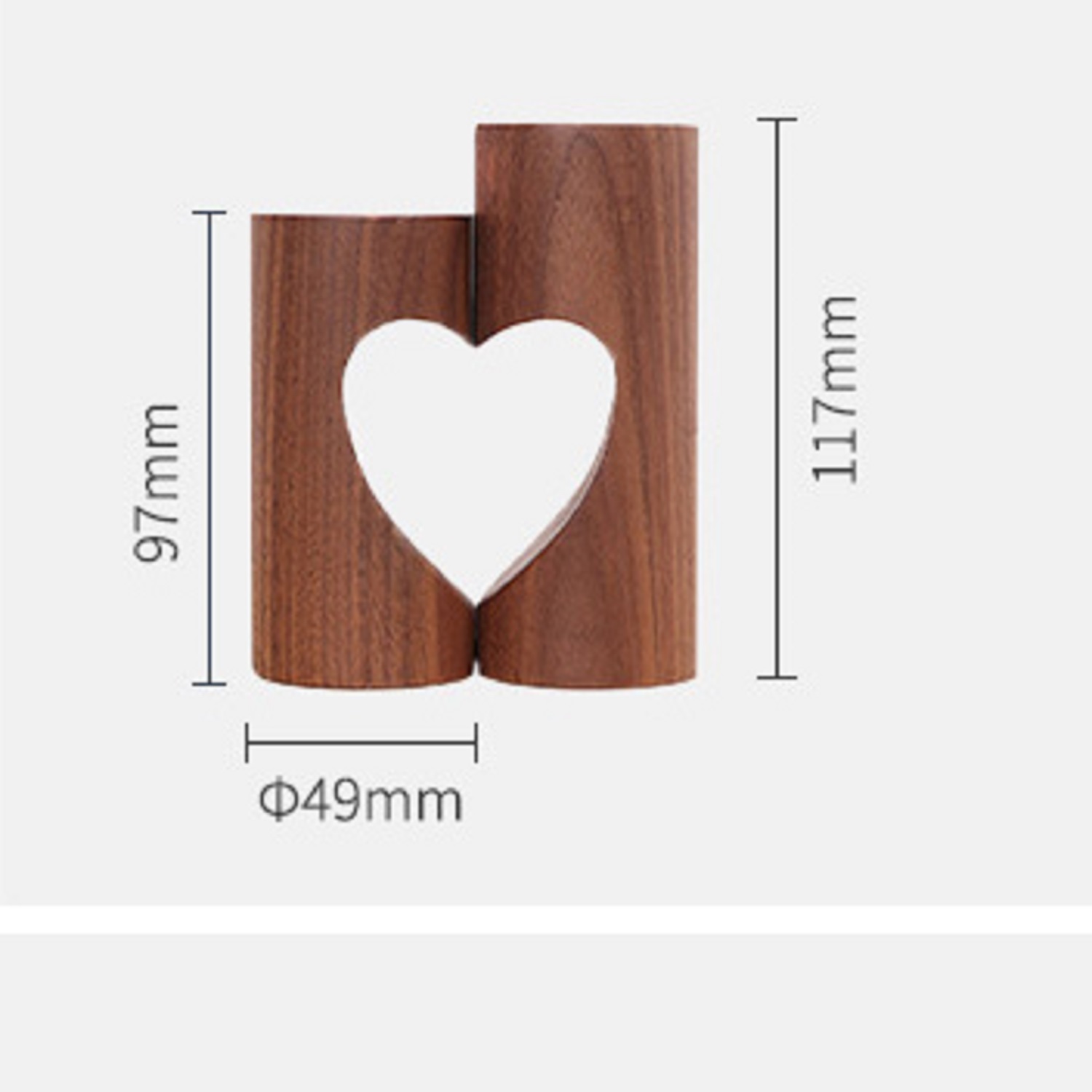 Sweet Heart Wooden Candle Holder